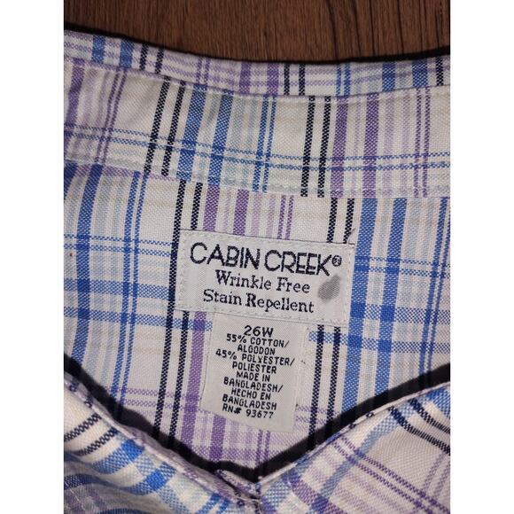 Cabin Creek Wrinkle Free Shirt Mens Stain Repellent Long Sleeve Plaid - Picture 6 of 10